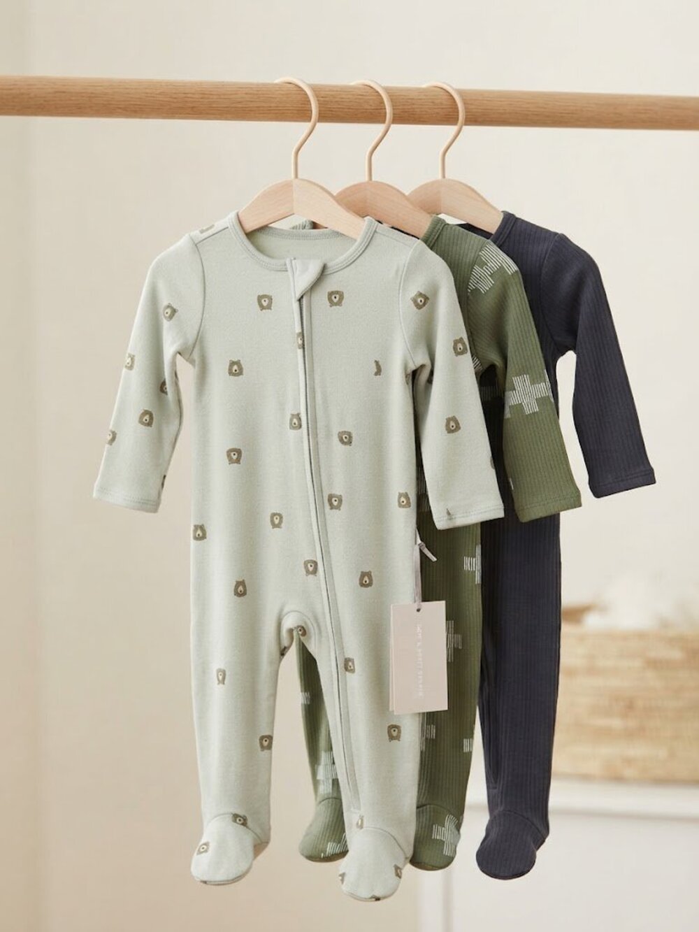 NWT Lot of 3 Cloud Island Baby Boy Footed Pajamas 6-9M